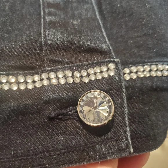 Dg2 Rhinestone Jean Jacket Size Small - Picture 8 of 10